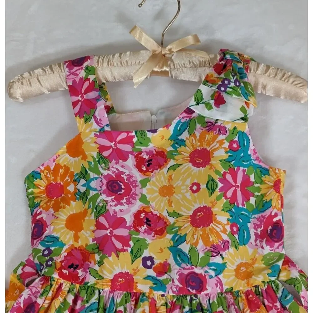 Bonnie Jean Girls 8 Dress Floral Spring A Few Marks Shown In Photos Ch 27 W 23